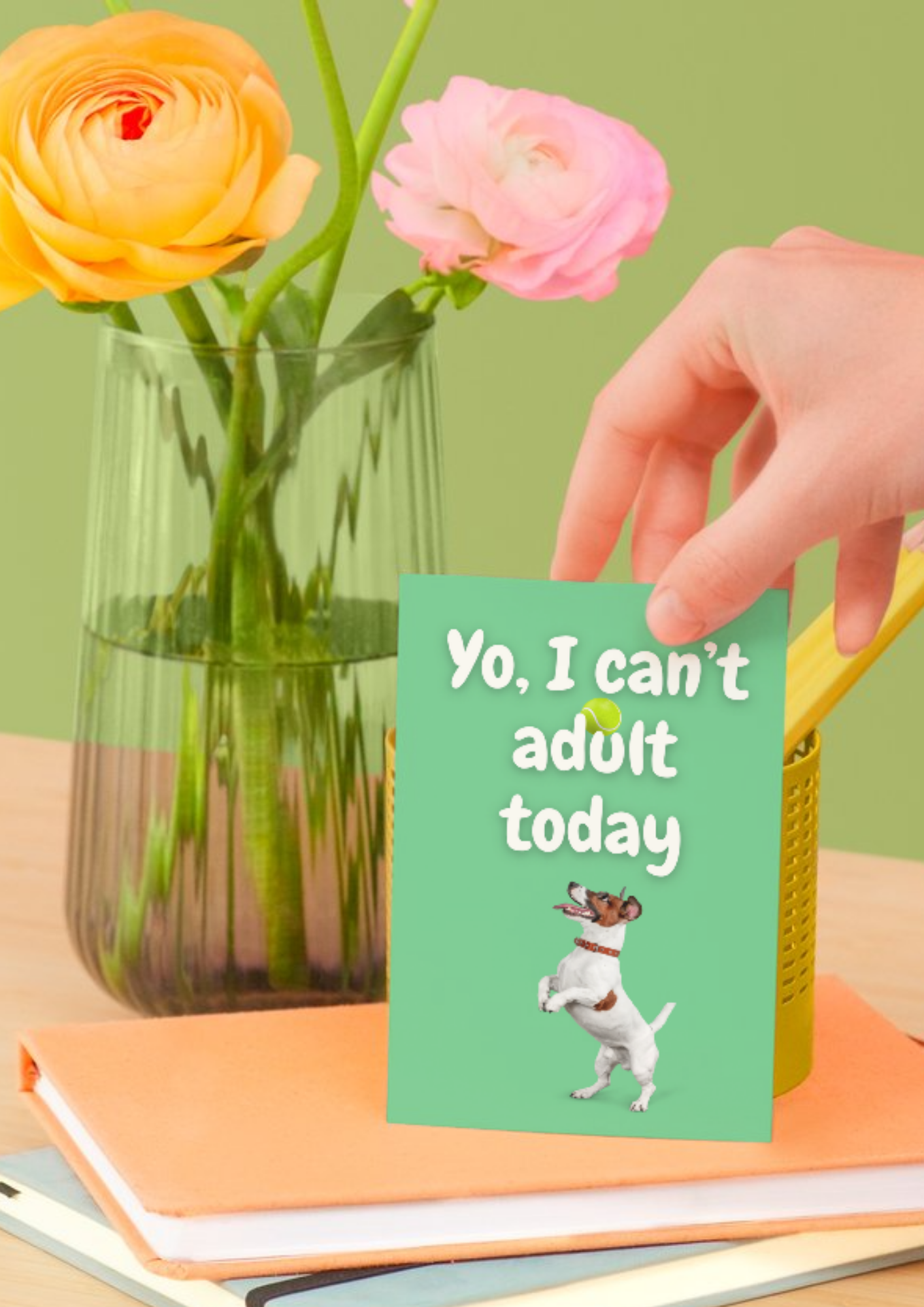 'Yo, I Can’t Adult Today' Картичка