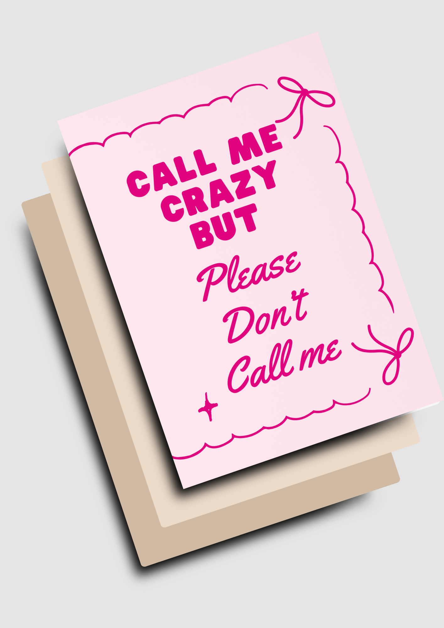 'Please don’t call me' Картичка