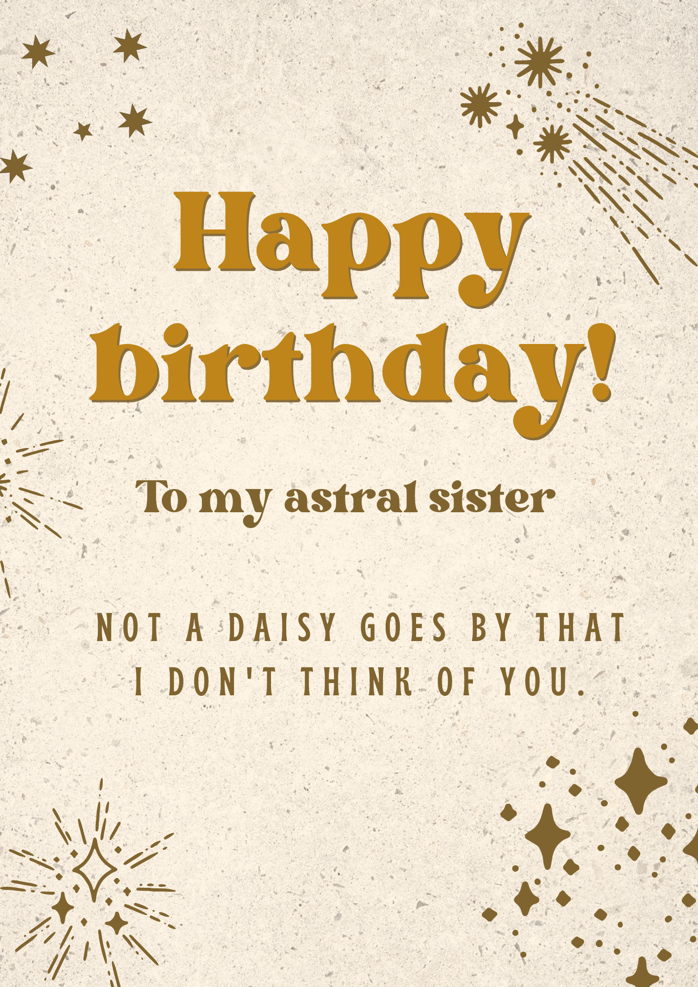 Happy Bday, Astral Sister Картичка