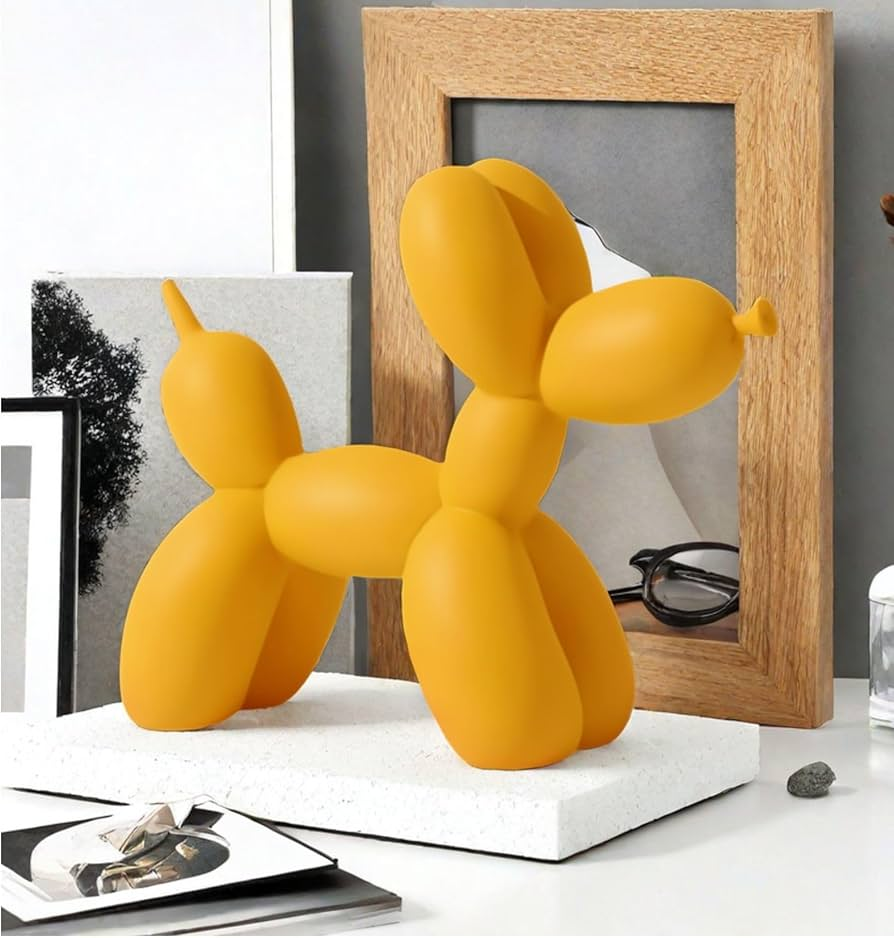 Balloon Dog Figure Жълто