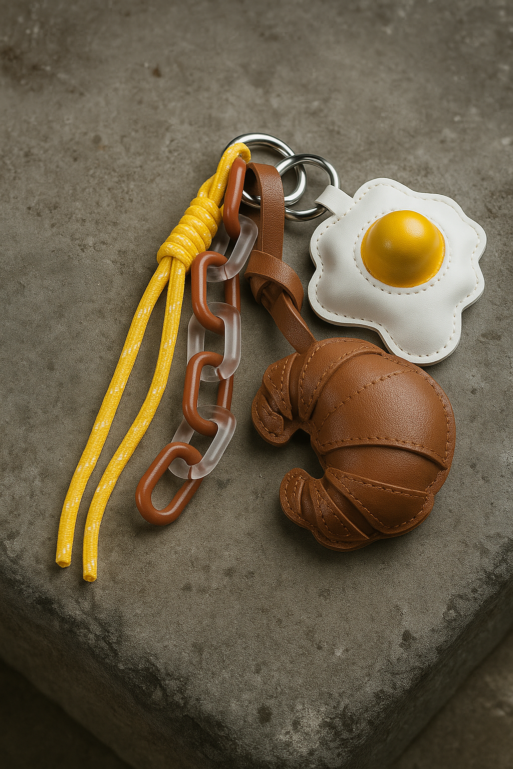 'Egg & Croissant' висулка за чанта