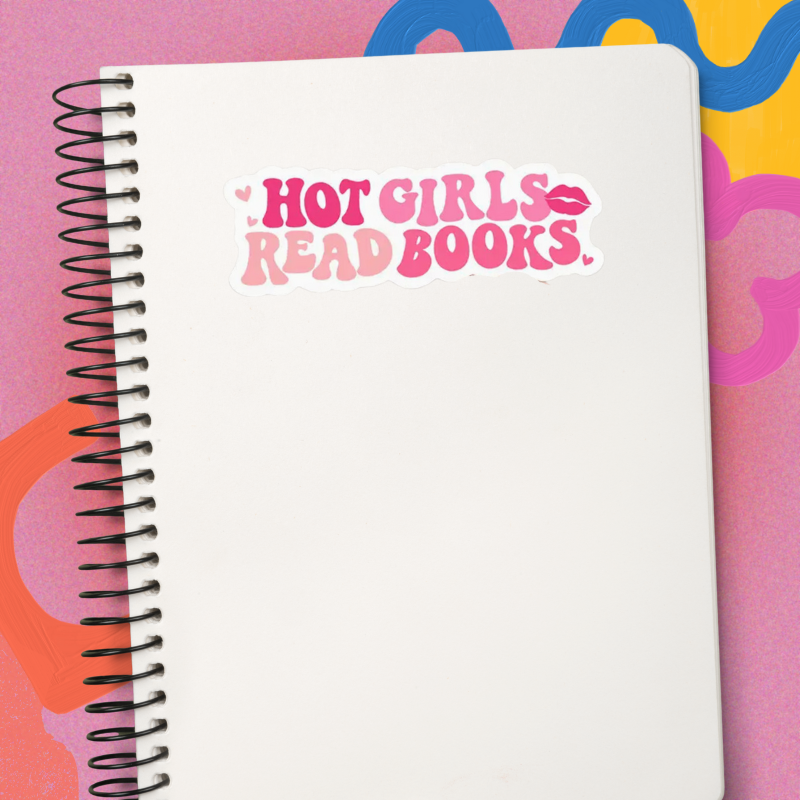 Hot Girls Read Books Стикер