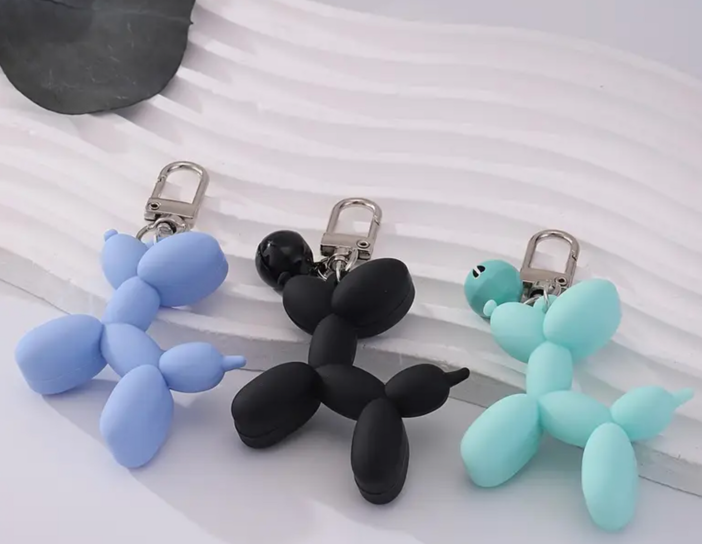 Balloon Dog Ключодържател Черен със звънче