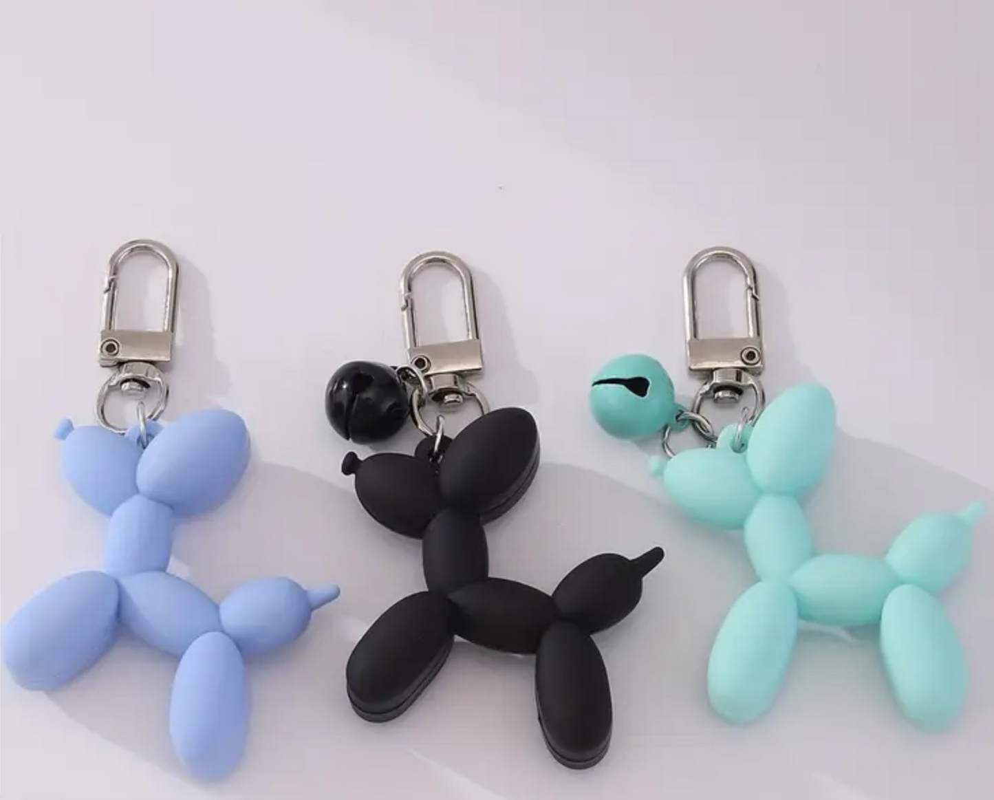 Balloon Dog Ключодържател Черен със звънче