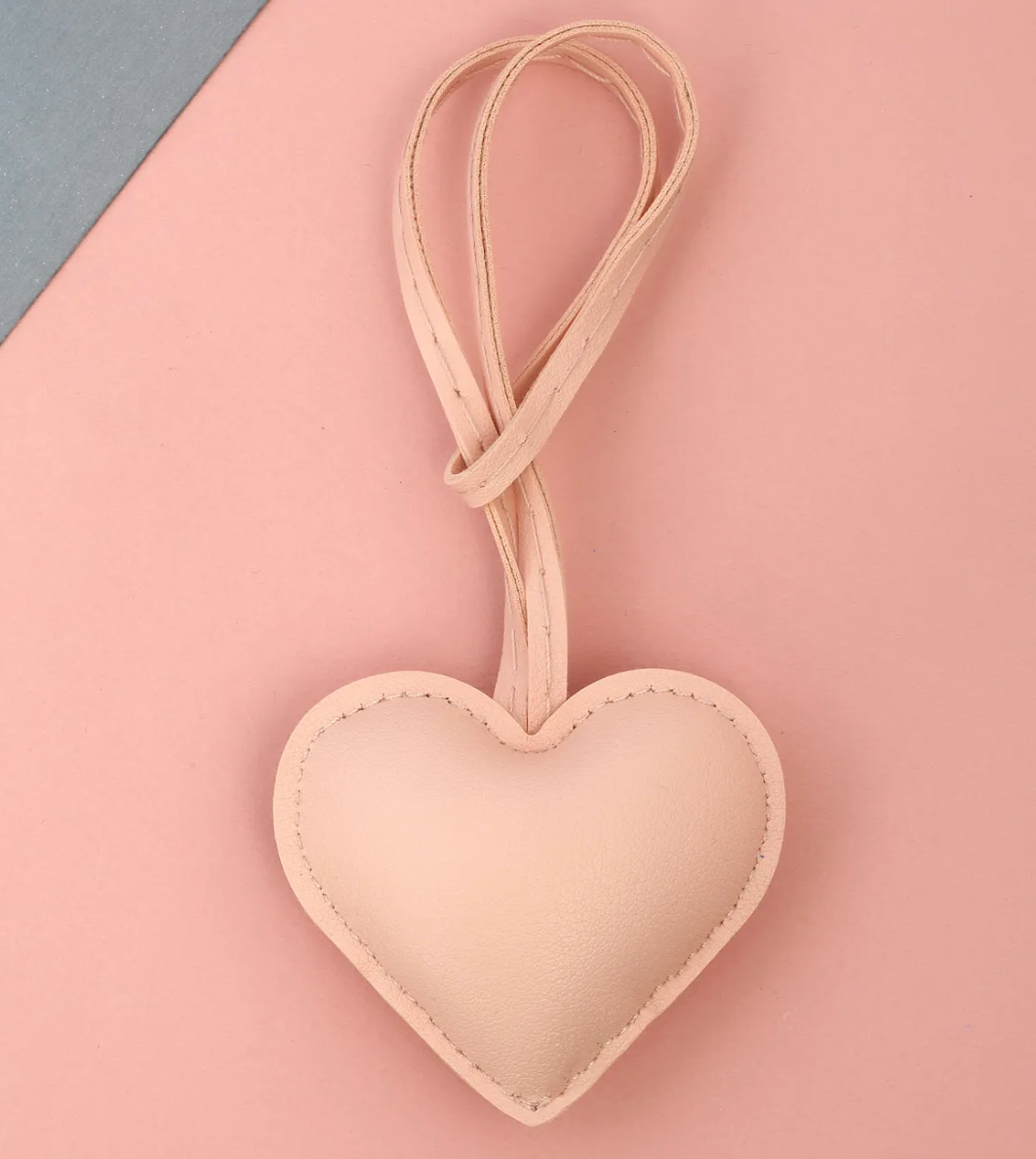 'Pink Heart' Кожена Висулка