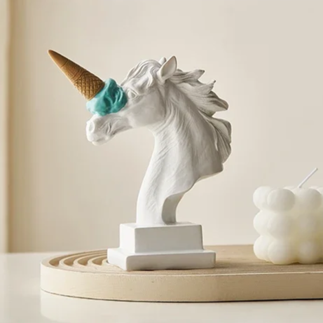 Unicorn Ice Cream Скулптура Синьо
