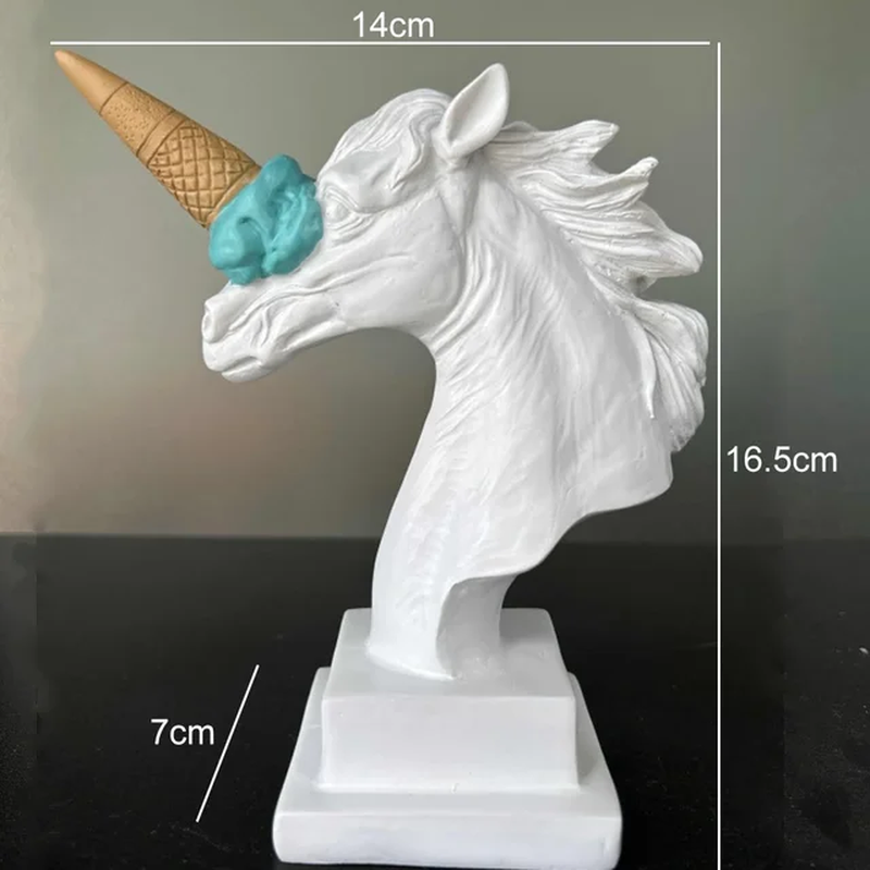 Unicorn Ice Cream Скулптура Синьо