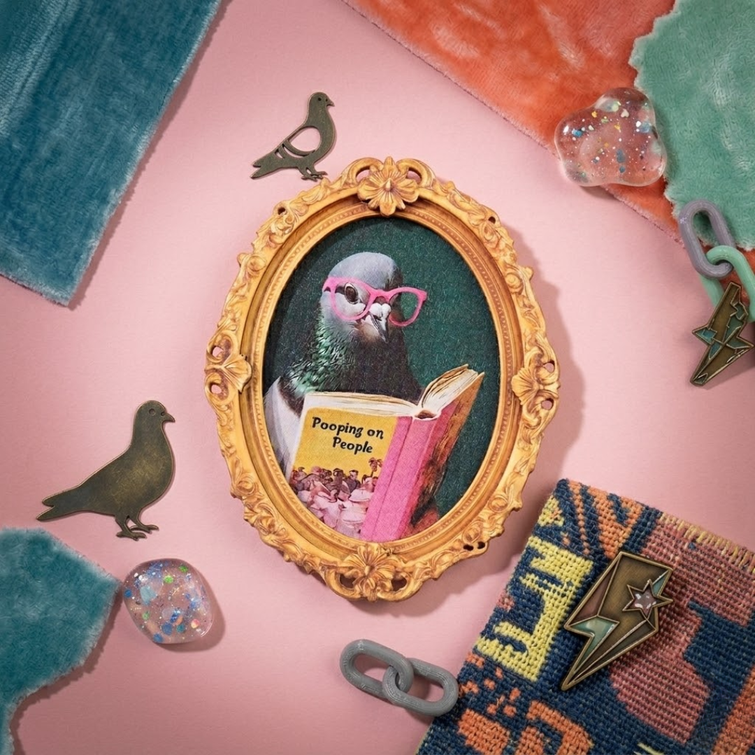 Funny Pigeon Винтидж Магнит