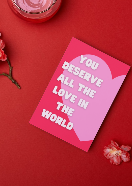'All the Love in the World' Картичка