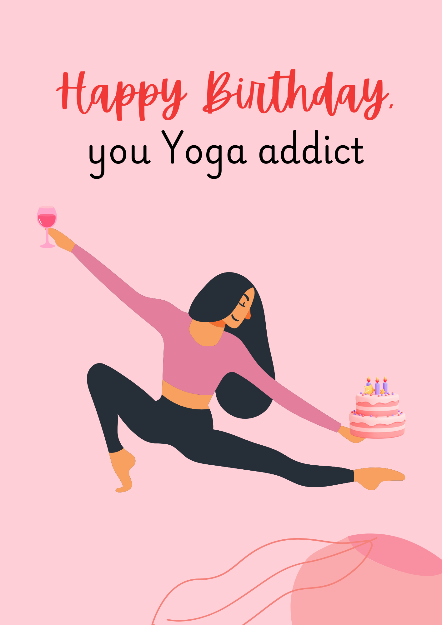 Yoga Addict Картичка