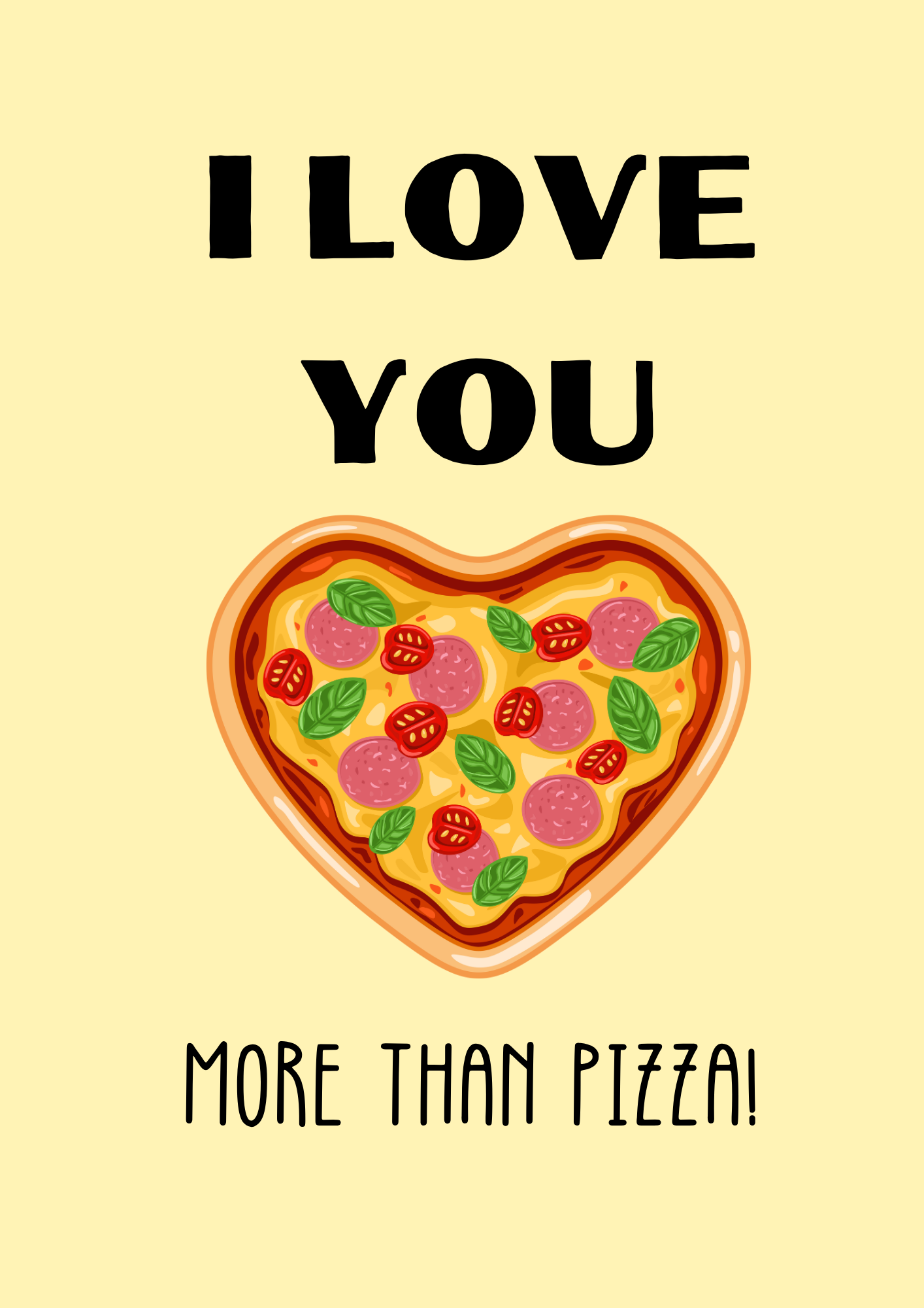 More Than Pizza Картичка