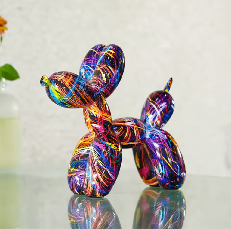Neon Vibe Balloon Dog Фигура