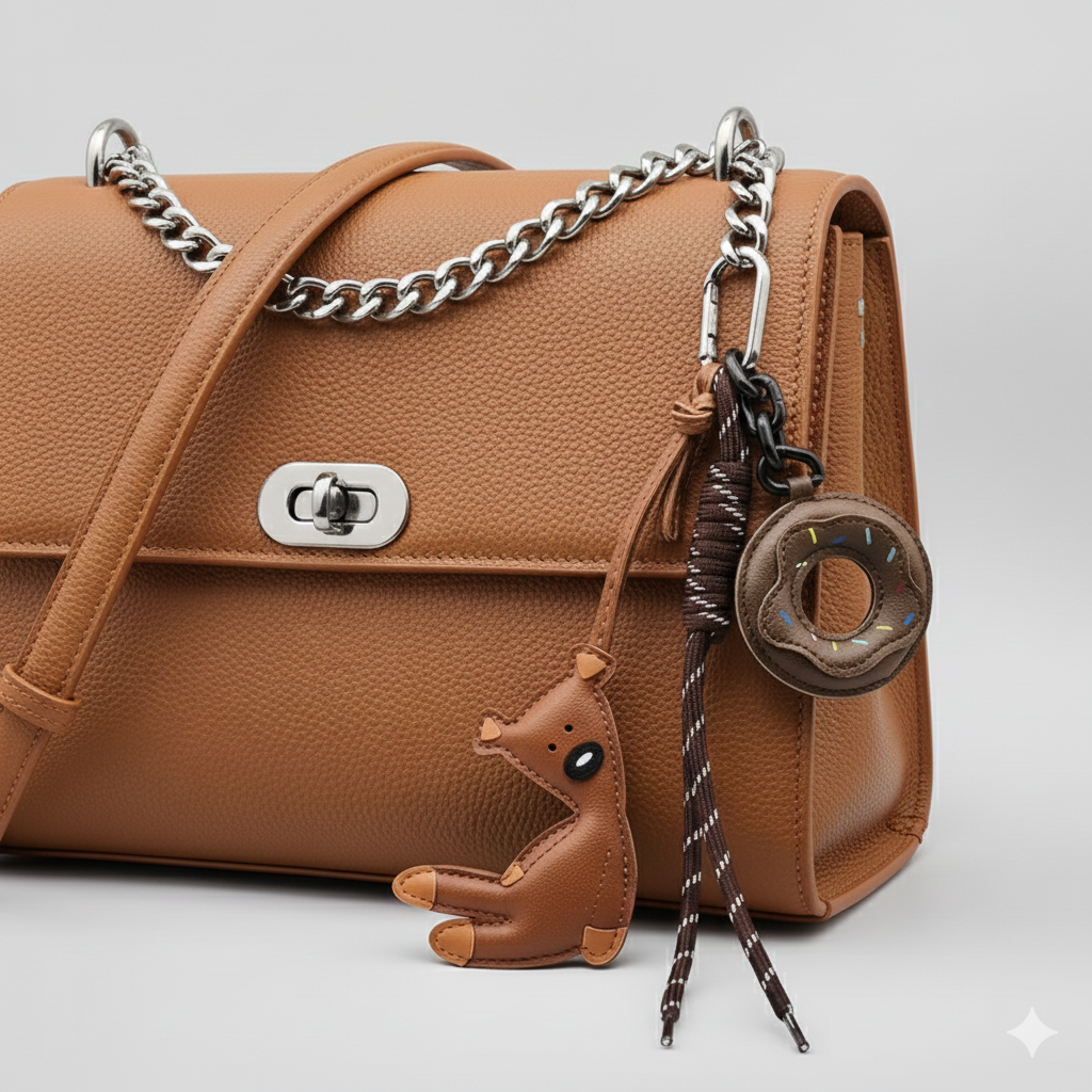 Teddy Bear & Brown Donut Висулка