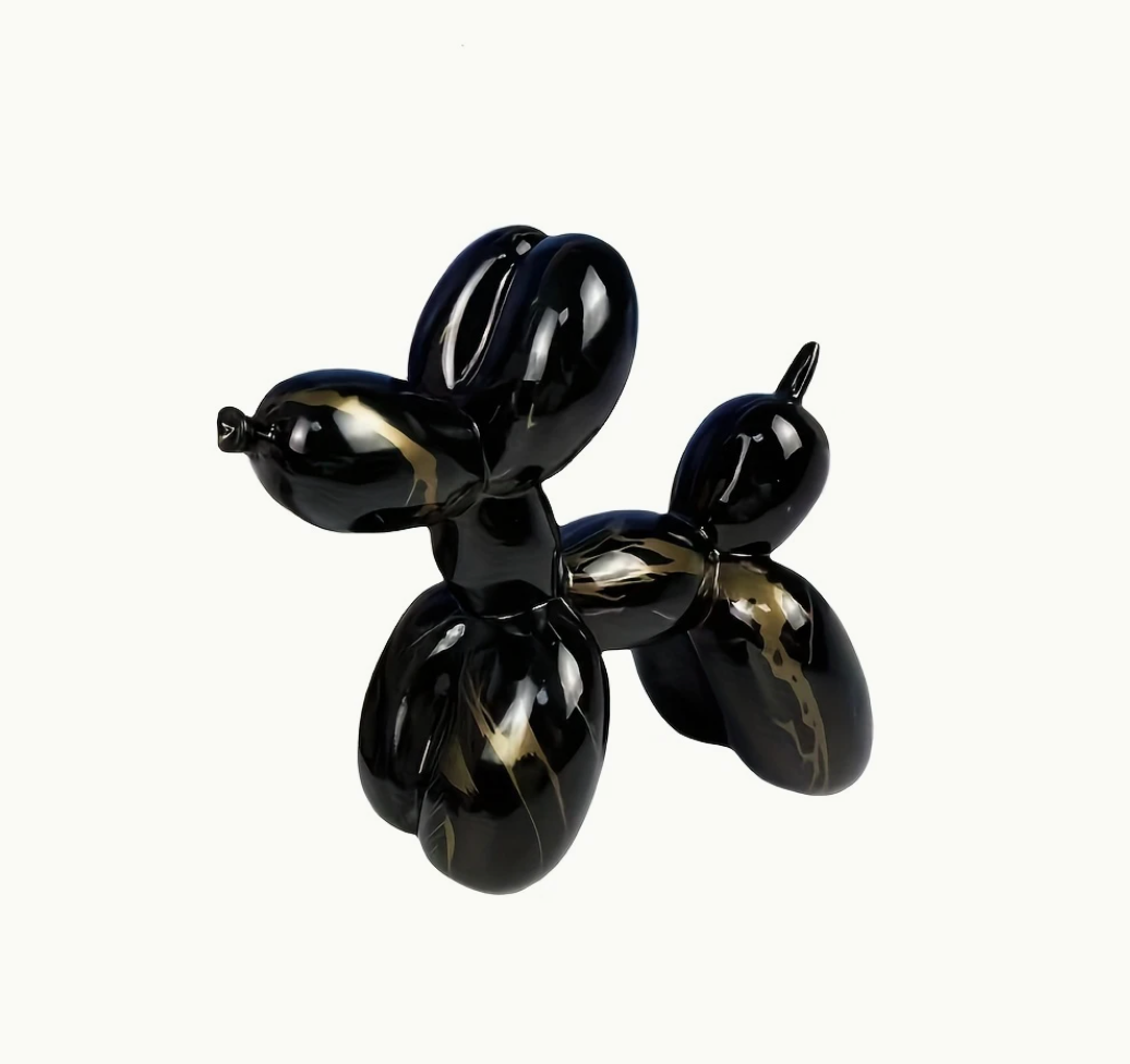Balloon Dog Black & Gold Фигура