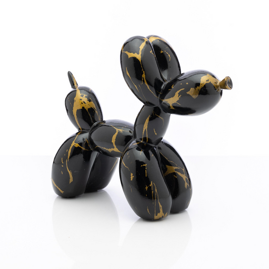 Balloon Dog Black & Gold Фигура