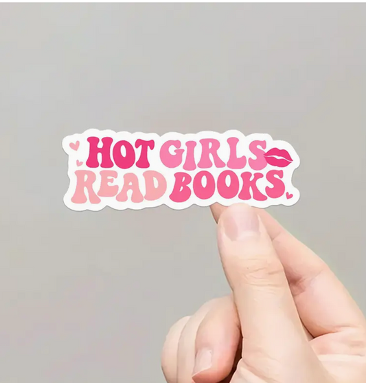 Hot Girls Read Books Стикер