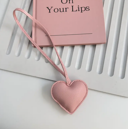 'Pink Heart' Кожена Висулка