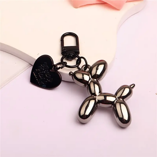 Balloon Dog Black Heart Ключодържател