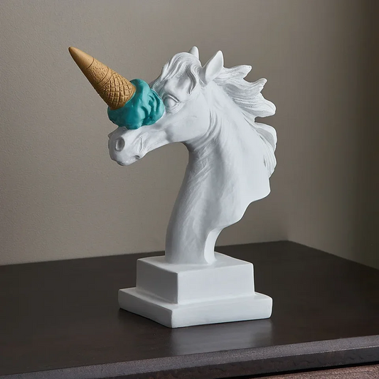 Unicorn Ice Cream Скулптура Синьо